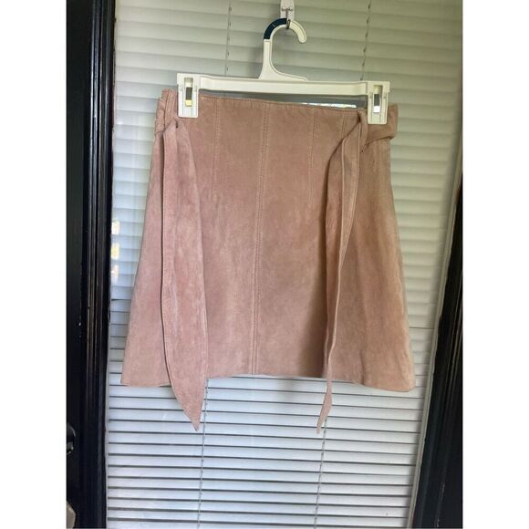 NWT BlankNyc Leather Suede Candy Blush Pink Mini Skirt Size 25 - Picture 16 of 16